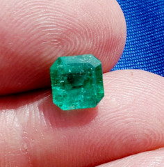 Original EARTH MINED Colombian EMERALD DIAMOND Pendant Deco Halo SOLID 18K GOLD