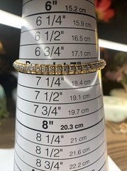 Signed FAS Sterling 925 Gold Wash Vermeil Micro Pave 53 CZ Bracelet 7in 5mm