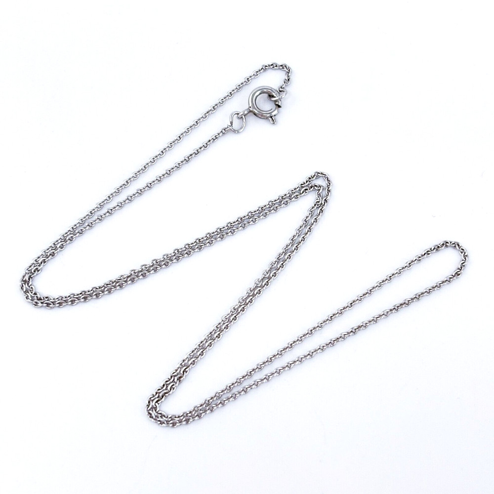 Cable Chain Necklace | Estate Sterling Silver 925 | 17.75″