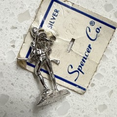 VINTAGE ESTATE SPENCER CO. 925 STERLING SILVER Minute Man CHARM