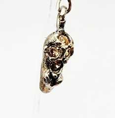 Jezlaine Vintage Sterling Silver Citrine Cat & Mouse Brooch Pin 2.25″ X .9″
