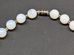 Vintage Opalite 10mm Bead Necklace 21″L Beautiful!