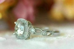 2.45Ct Art Deco Style Round Lab Created Diamond 925 Silver Wedding Ring For Her