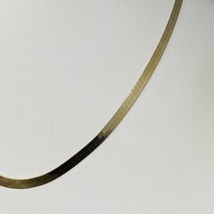 Herringbone Chain Necklace Flat Flexible Links Shiny Classic Lobster Collar 18″