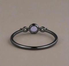 Natural Star Sapphire Ring 925 Sterling Silver Minimalist Dainty Ring