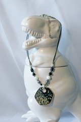 Vintage necklace Kenneth Cole set, KC zebra, Laura Ashley pendant & multi color