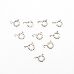 925 Sterling Silver Vintage SET of 10 Spring Ring Lock Clasps