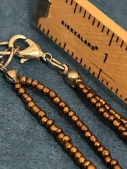 Artisan Natural Long Mother of Pearl Shell Beaded Double Strand Necklace 34″