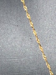 Vtg Gold-tone Double-sided Tiger’s Eye Pendant on Twisted Link Chain Necklace