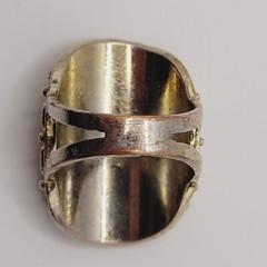 Southwestern Style Native Design Flower Blossom Vintage Silver Tone Ring 8.5