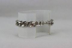 Swank Vintage Silver Tone Chunk-Chain Bracelet, 4gr