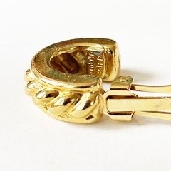 AGATHA PARIS Clip-On Earrings Gold-Tone Rope Twist Demi-Hoop Vintage Signed