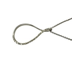 Vintage 14 Karat White Gold Diamond Pendant Necklace #11281