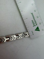 Vintage Bracelet Sterling Silver Mexico 7 Inches Chain Link Arrows 36 gram