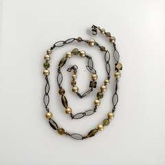 Vintage Carol Lee Faux Pearl Necklace, 35″ Long