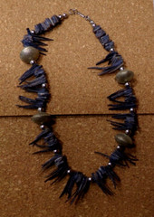 Artisan Handmade Bead Necklace 26″ Unique One-of-a-Kind Design CF83