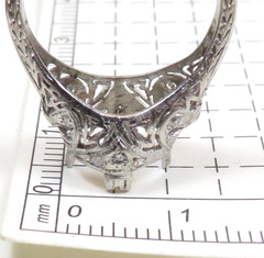 Antique 1920’s Mounting Engagement Platinum Hold 8.5MM-9MM Ring Size 6.25 UK-M