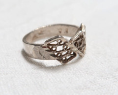 VINTAGE STERLING SILVER NARCOTICS ANONYMOUS BAND RING ~ SIZE 6 ~ signed: 925 NA