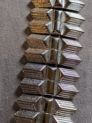 Vintage Coro Mid Century Modern Silver Tone Link Bracelet.