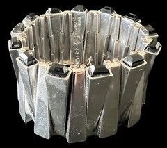 Antonio Pineda Sterling Silver Matchstick Bracelet Taxco Mexico ZZ514 195g RARE