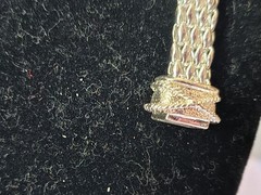 Vtg Gold Tone Mesh Choker Magnetic Necklace 17.5 Long Heavy Great For Any Event