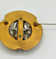 RARE 1930’S ART DECO RHINESTONE SIGNED MCCLELLAND BARCLAY PIN BROOCH