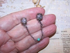 PANDORA Sterling Silver Safety Chain – Dreamer with Turquoise Bead 790583
