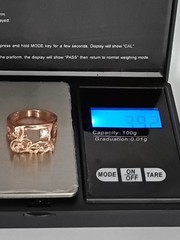 Vintage 1990-s 14 Ct Rolled Gold Zircon Ring Size UK P US 7 1/2- Hallmarked!