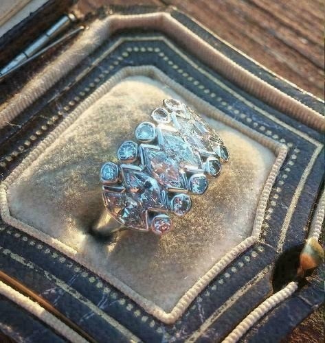 White Diamond 3.80 Ct Art Deco Vintage Wedding Ring 925 Sterling Silver