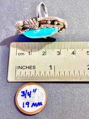 Vintage Sterling Native American 8×24 mm Turquoise Navette Ring Size 5.5 5 1/2