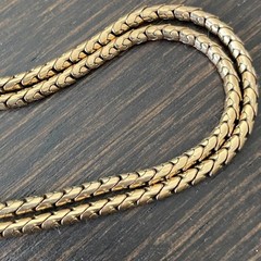 1/20 12K Gold Filled Double-Strand Snake? Chain Choker Approx 15.5″L & 41g