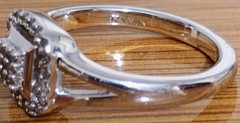 Modern Bride JCPenney 925 Sterling Silver Diamond Ring (Size 7) & Earrings Set