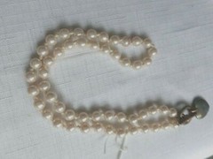 3 Vintage White Faux Pearl Necklaces 34- 23- & 19 Inches – As Pictured – VM171