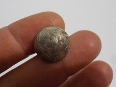 Vintage Earrings MARKED SILVER Screwback Jewelry Etched Dome Button 6 Grams