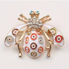 BROOCH- Baroque Luxury Multicolor Insect, Rhinestone Accents Design
