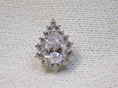 Gorgeous JTV Pear Shape Earrings Cubic Zirconia Stud W 925 7/8 in.