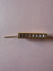 Vintage SAL Swarovski Faceted Lavender Crystal Brooch / 1.5″ in length / SWEET!!