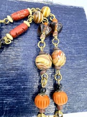 3 Pcs Vintage Bead Necklaces Lot Tribal Ethnic Bone Horn Glass Tribal Lot BP