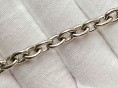 Old Forge Pewter Oval Link Bracelet Daffodil Faith Adjustable 8.5in w/ Charm 20g