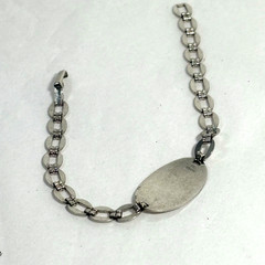 Vintage Signed FCC Sterling ID Bracelet Engravable 7″