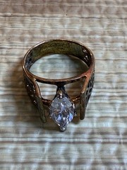 14k GE gold ring vintage( Gold Electroplated ) Unknown Stone Beauty