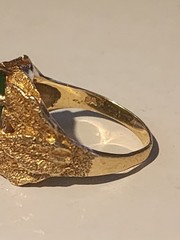 Vintage Antique 14k Gold Ring with Jade 5th generation owner