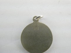 Vintage Silver Filled Saint Anthony Religious Medal Pendant Charm 3.7g 17mm Diam