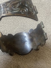 Vintage Antique Moroccan Enamel Berber Cuff Bracelet Ethnic Tribal Bangle