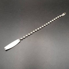 Italian Vintage Silver Medical Alert ID Bracelet Ball Chain Not specified