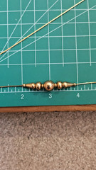 VTG Retro / Art Deco Bead Necklace in Goldtone, Ancient Theme & Style, 18 inche
