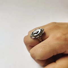 Art Deco Style Victorian handmade Black onyx Wedding Anniversary 925 Silver Ring
