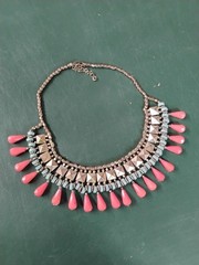 vintage collar bib statement necklace