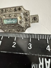 Antique Brooch Pin Silver Tone Possibly Pewter 1800s-1900s?