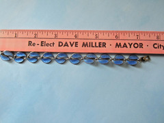 Vintage David Andersen Blue Enamel Leaf Link Bracelet Sterling Silver Norway